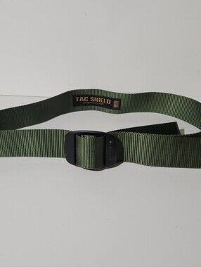 Tac Shield Tactical Rigger/Utility Belt  Olive Green Black metal Buckle NWOT